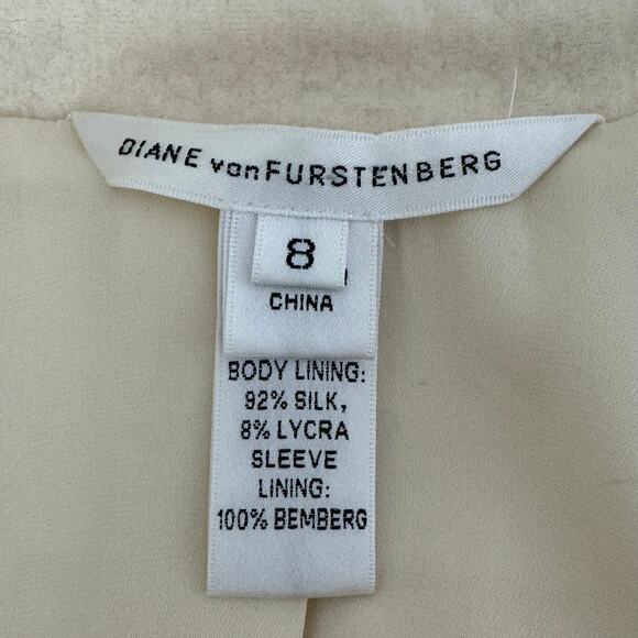 Vintage Diane von Furstenberg Blazer Cream size 8‎ - Picture 10 of 16